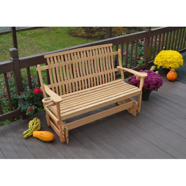 A &amp; L Furniture Bent Oak Glider Glider Natural / 4ft