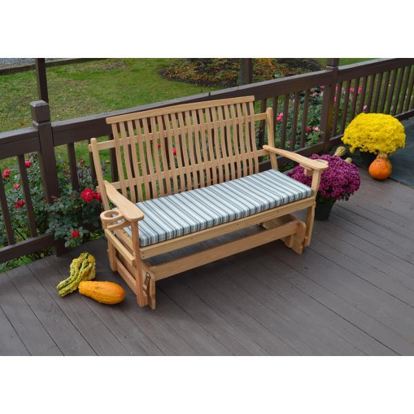 A &amp; L Furniture Bent Oak Glider Glider Natural / 4ft