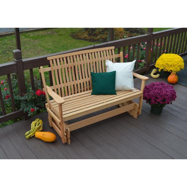 A &amp; L Furniture Bent Oak Glider Glider Natural / 4ft