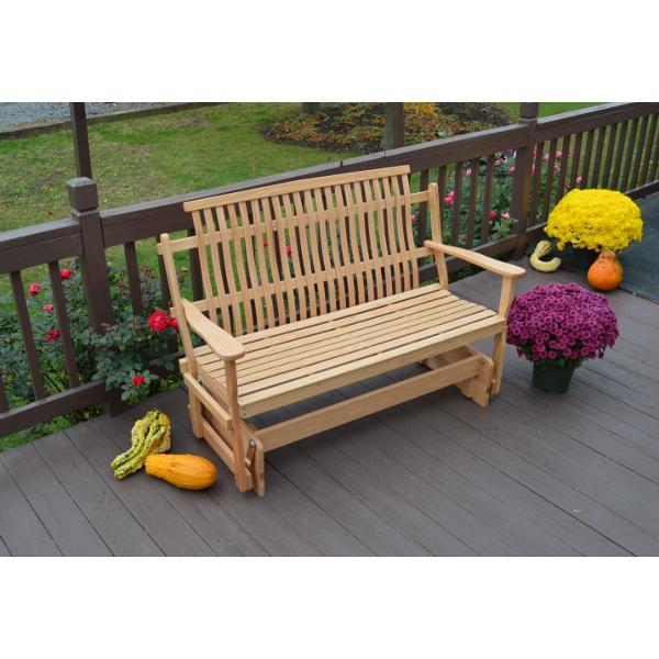 A &amp; L Furniture Bent Oak Glider Glider Natural / 4ft