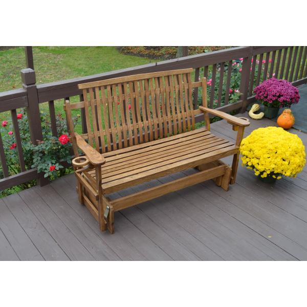 A &amp; L Furniture Bent Oak Glider Glider Natural / 4ft