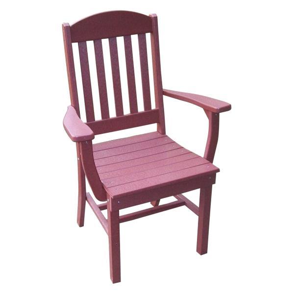 A &amp; L Furniture Classic Dining Chair w/ Arms Outdoor Chairs Aruba Blue