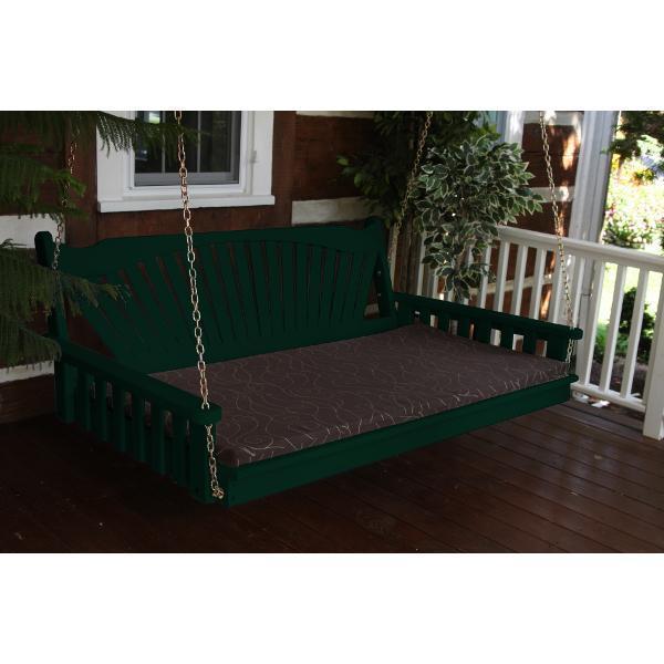A &amp; L Furniture Fanback Yellow Pine 6ft Swing Bed Swing Beds 6ft / Unfinished / No