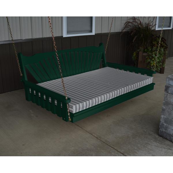 A &amp; L Furniture Fanback Yellow Pine Swing Bed Swing Beds 4ft / Unfinished / No