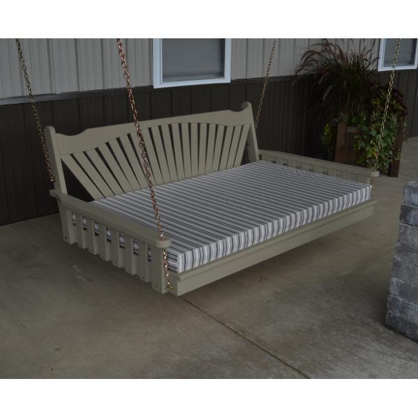A &amp; L Furniture Fanback Yellow Pine Swing Bed Swing Beds 4ft / Unfinished / No