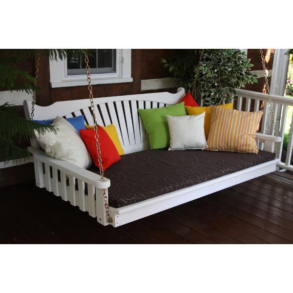 A &amp; L Furniture Fanback Yellow Pine Swing Bed Swing Beds 4ft / Unfinished / No