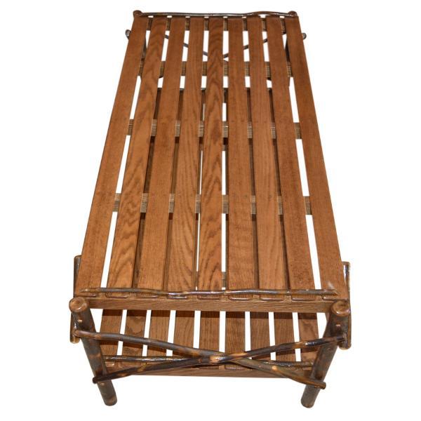 A &amp; L Furniture Hickory Coffee Table with Shelf Table Rustic Hickory