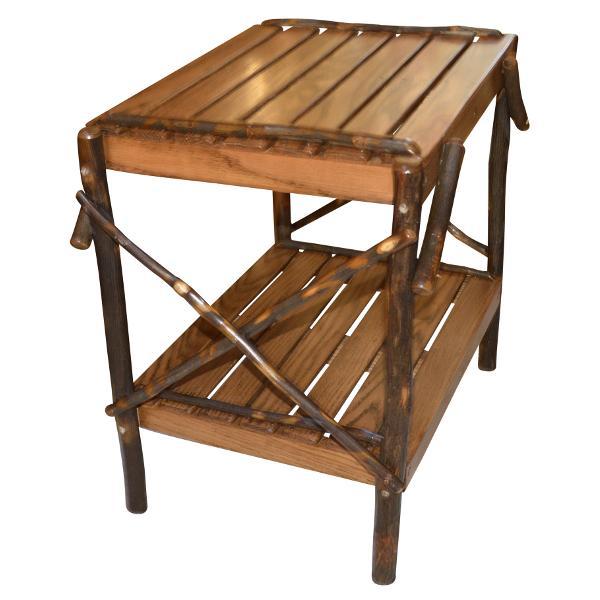 A &amp; L Furniture Hickory End Table Table Rustic Hickory
