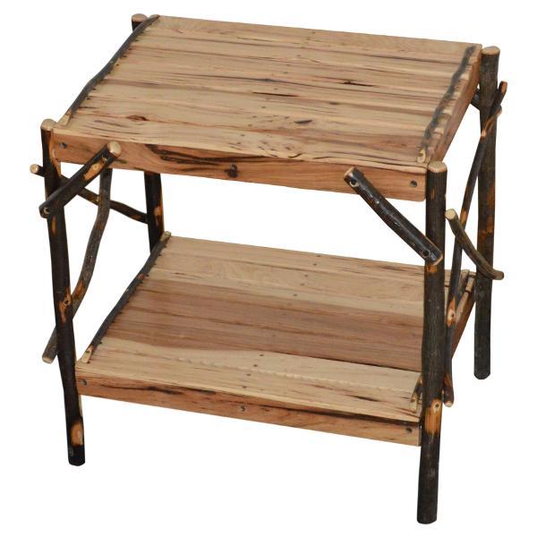 A &amp; L Furniture Hickory End Table Table Rustic Hickory