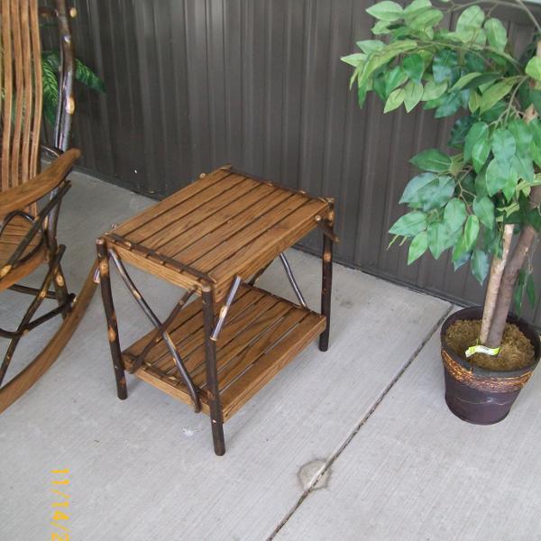 A &amp; L Furniture Hickory End Table Table Rustic Hickory