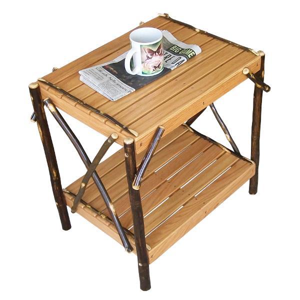 A &amp; L Furniture Hickory End Table Table Rustic Hickory