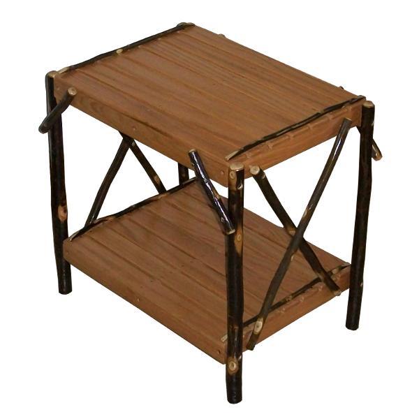 A &amp; L Furniture Hickory End Table Table Rustic Hickory
