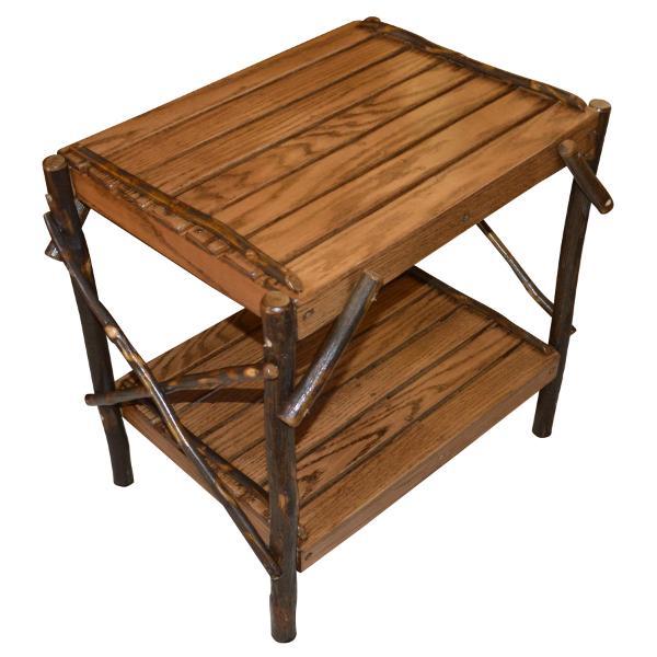 A &amp; L Furniture Hickory End Table Table Walnut