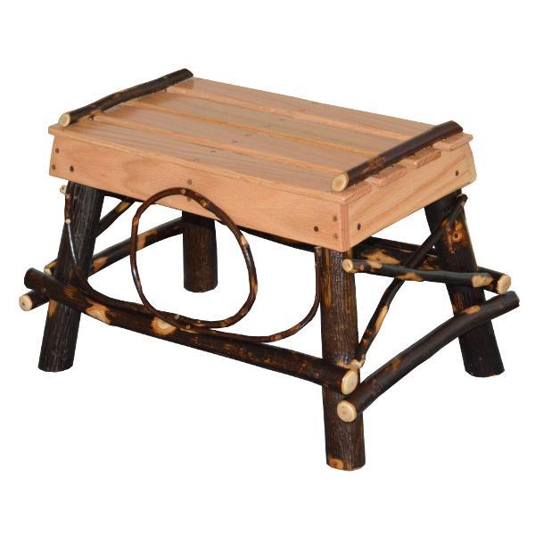 A &amp; L Furniture Hickory Foot Stool Foot Stool Natural