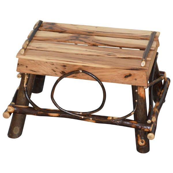 A &amp; L Furniture Hickory Foot Stool Foot Stool Rustic Hickory