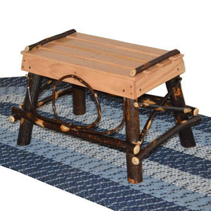 A & L Furniture Hickory Foot Stool Foot Stool Rustic Hickory