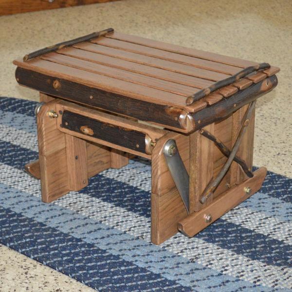 A &amp; L Furniture Hickory Gliding Ottoman Ottoman Rustic Hickory