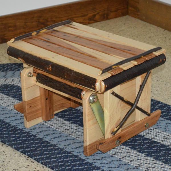 A &amp; L Furniture Hickory Gliding Ottoman Ottoman Rustic Hickory