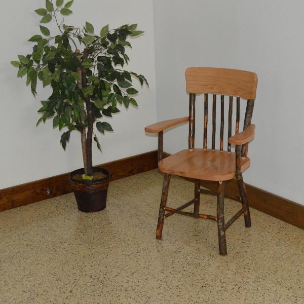 A &amp; L Furniture Hickory Panel Back Dining Chair With Arms Outdoor Chairs Natural