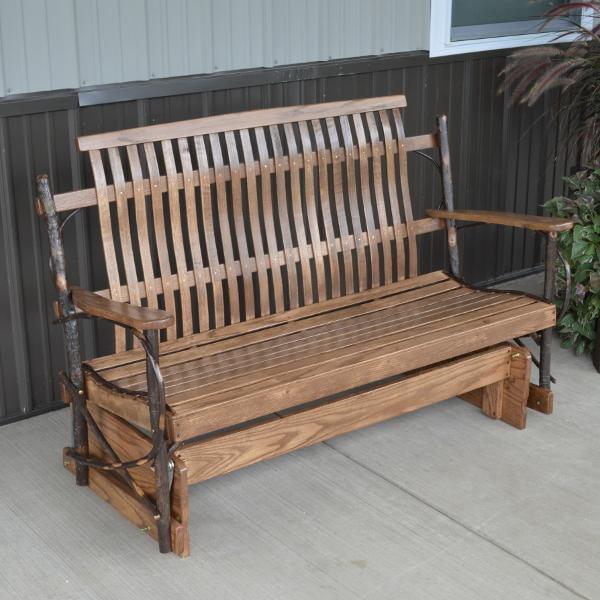 A &amp; L Furniture Hickory Porch Glider Glider 4ft / Rustic Hickory
