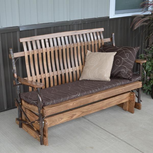 A &amp; L Furniture Hickory Porch Glider Glider 4ft / Rustic Hickory
