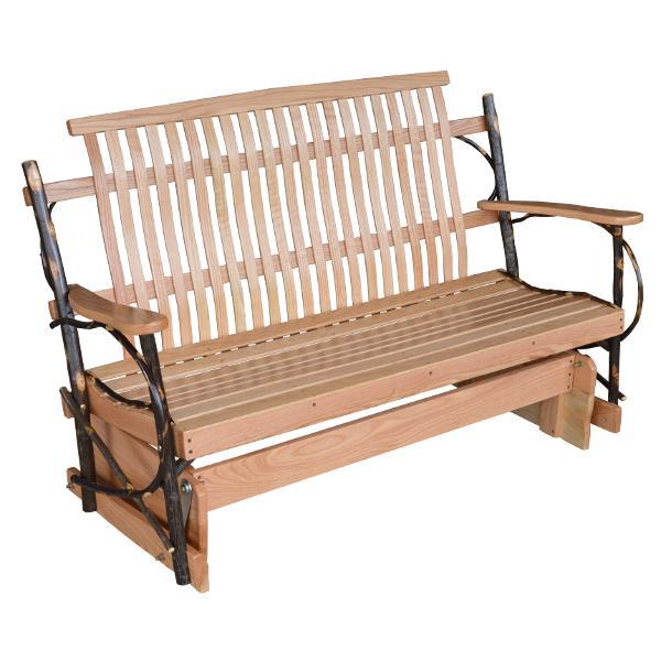 A &amp; L Furniture Hickory Porch Glider Glider 4ft / Rustic Hickory