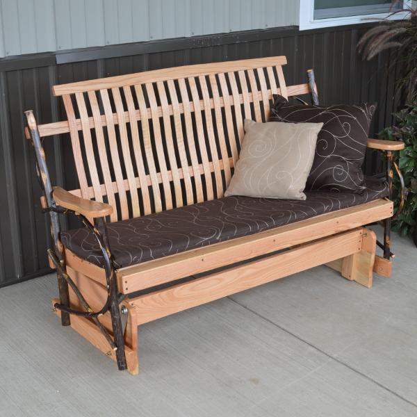 A &amp; L Furniture Hickory Porch Glider Glider 4ft / Rustic Hickory