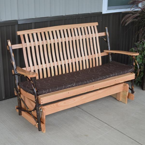 A &amp; L Furniture Hickory Porch Glider Glider 4ft / Rustic Hickory