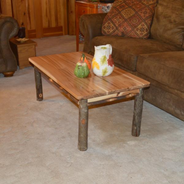 A &amp; L Furniture Hickory Solid Wood Coffee Table Table Rustic Hickory