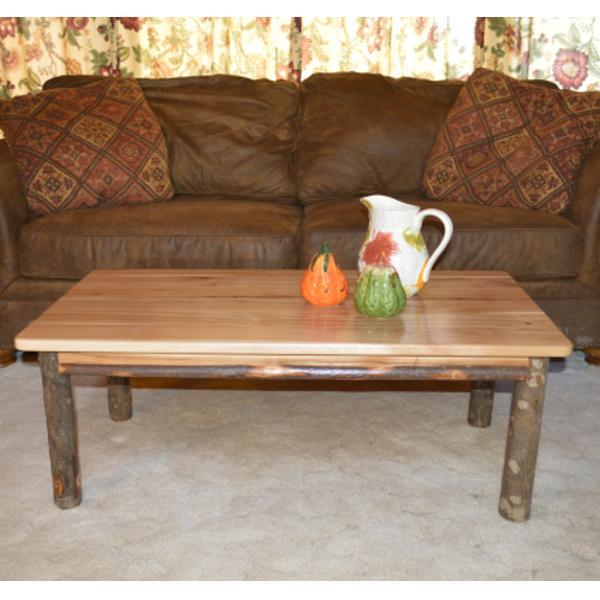 A &amp; L Furniture Hickory Solid Wood Coffee Table Table Rustic Hickory
