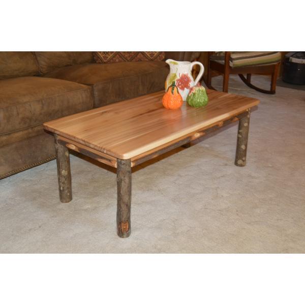A &amp; L Furniture Hickory Solid Wood Coffee Table Table Rustic Hickory