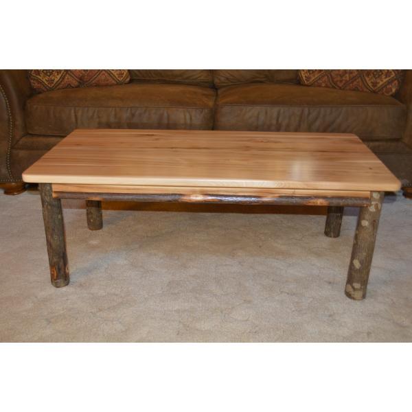 A &amp; L Furniture Hickory Solid Wood Coffee Table Table Rustic Hickory