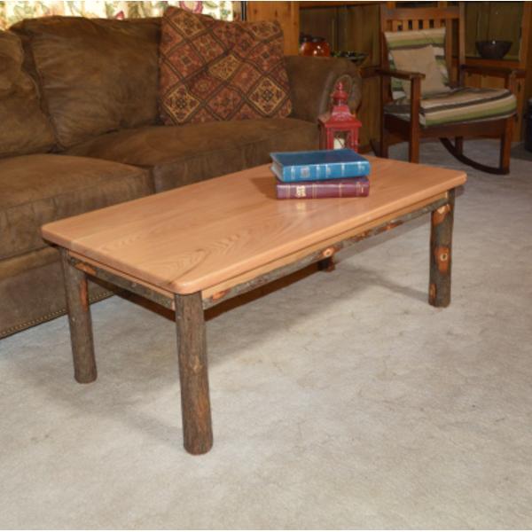 A &amp; L Furniture Hickory Solid Wood Coffee Table Table Rustic Hickory
