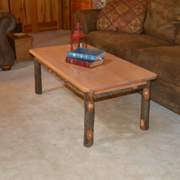 A &amp; L Furniture Hickory Solid Wood Coffee Table Table Rustic Hickory