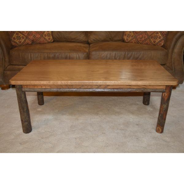 A &amp; L Furniture Hickory Solid Wood Coffee Table Table Rustic Hickory