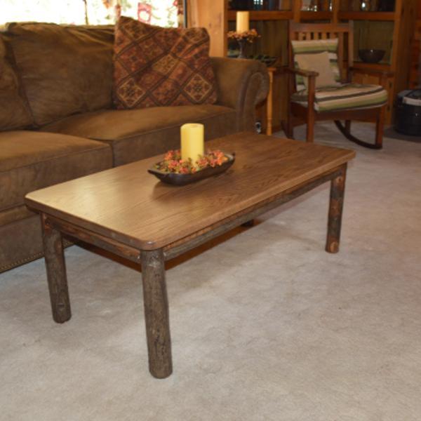 A &amp; L Furniture Hickory Solid Wood Coffee Table Table Rustic Hickory
