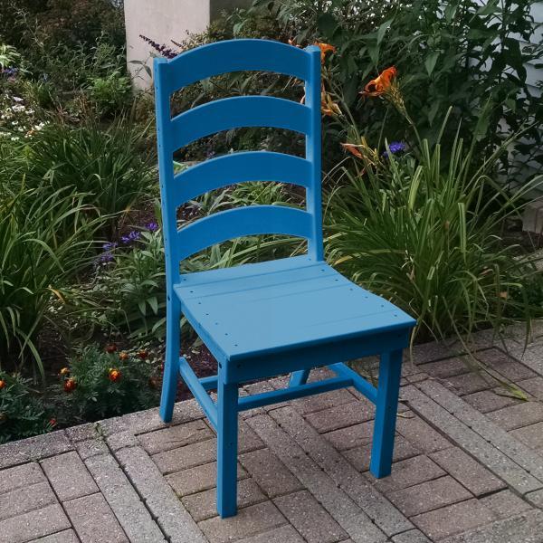 A &amp; L Furniture Ladderback Dining Chair Outdoor Chairs Aruba Blue