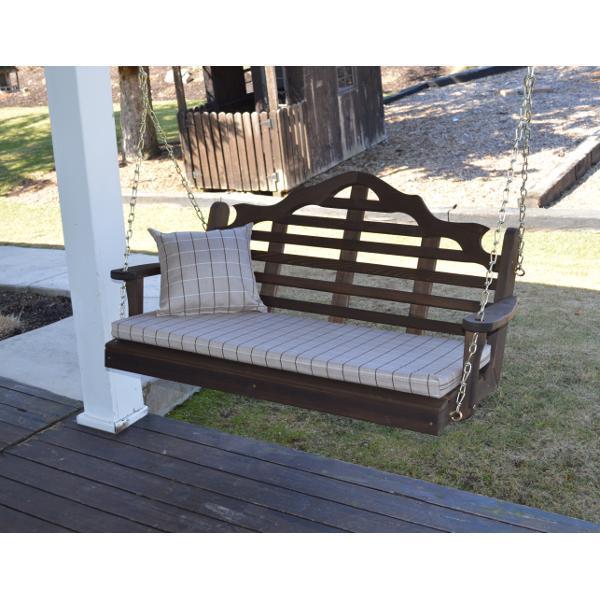 A &amp; L Furniture Marlboro Red Cedar Furniture Porch Swing Porch Swings 4ft / No / Unfinished
