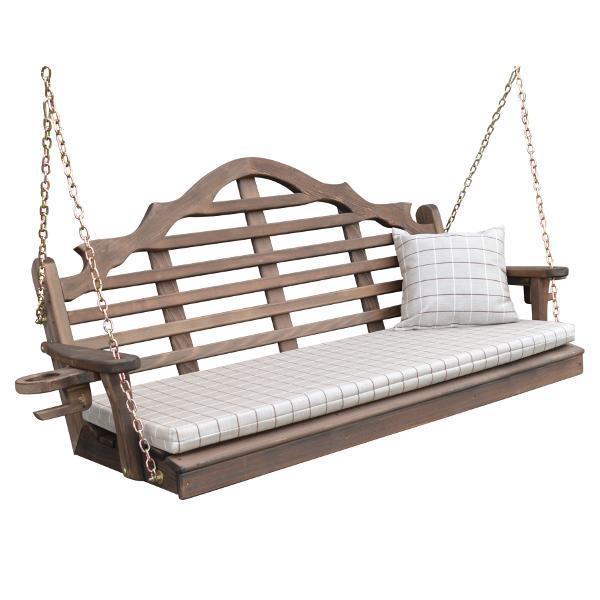 A &amp; L Furniture Marlboro Red Cedar Furniture Porch Swing Porch Swings 4ft / No / Unfinished