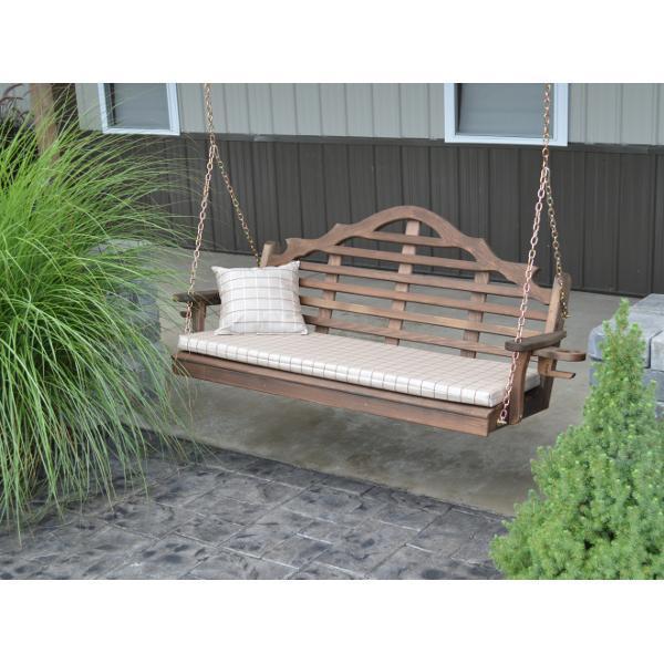 A &amp; L Furniture Marlboro Red Cedar Furniture Porch Swing Porch Swings 4ft / No / Unfinished