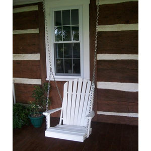 A & L Furniture Poly Adirondack Chair Swing Porch Swing Aruba Blue