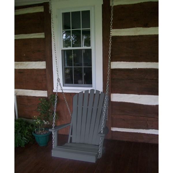 A &amp; L Furniture Poly Adirondack Chair Swing Porch Swing Aruba Blue
