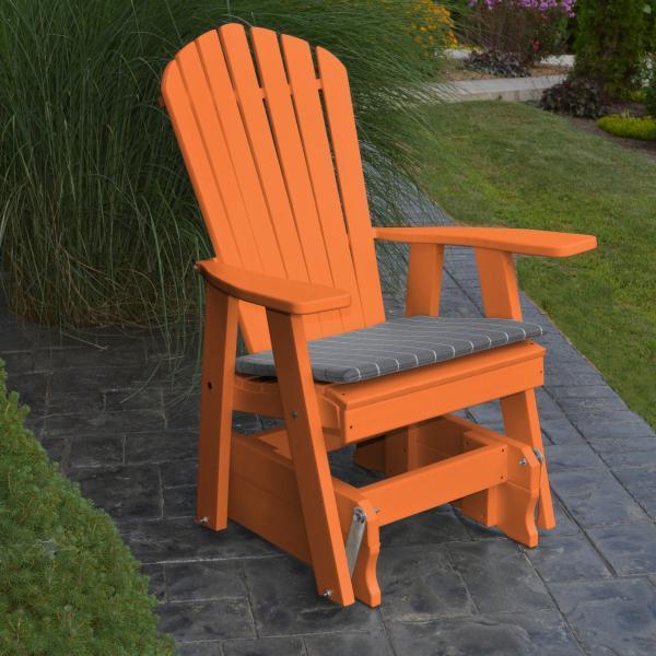A &amp; L Furniture Poly Adirondack Gliding Chair Glider Aruba Blue