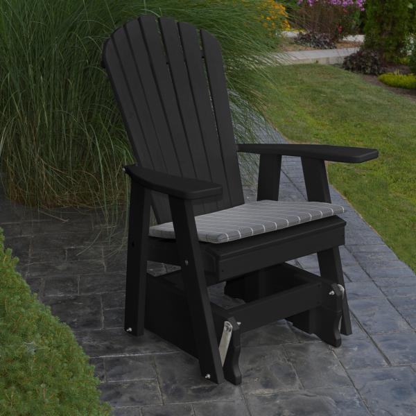 A &amp; L Furniture Poly Adirondack Gliding Chair Glider Aruba Blue