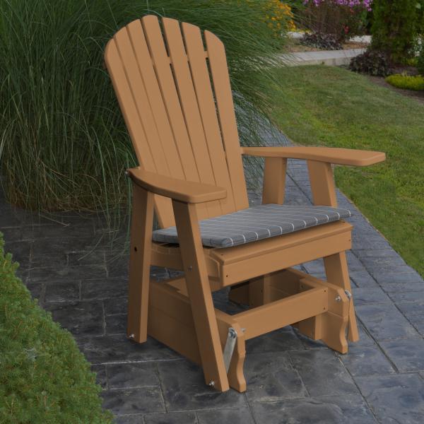 A &amp; L Furniture Poly Adirondack Gliding Chair Glider Aruba Blue