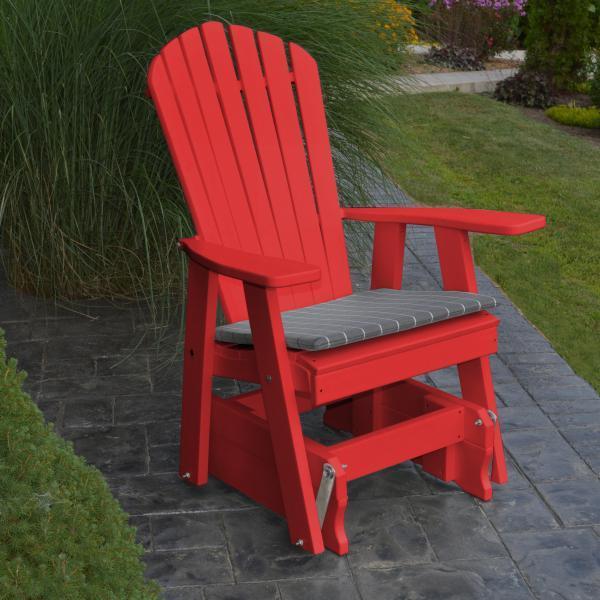 A &amp; L Furniture Poly Adirondack Gliding Chair Glider Aruba Blue