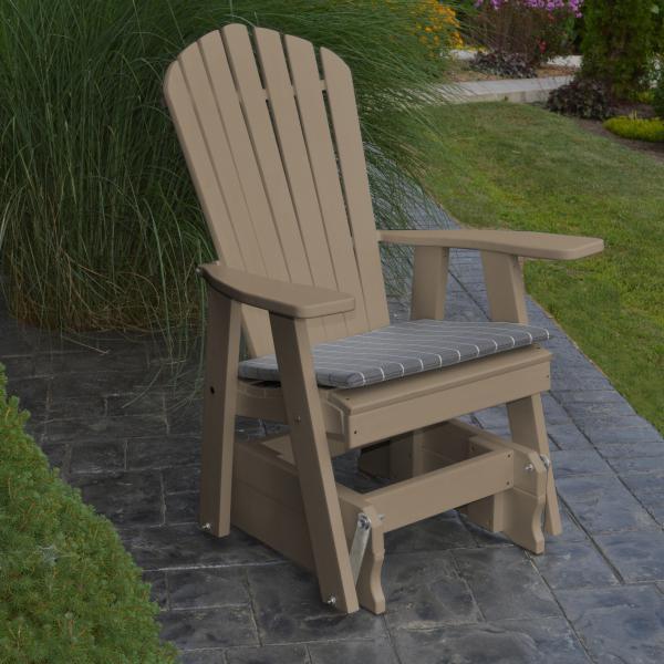 A &amp; L Furniture Poly Adirondack Gliding Chair Glider Aruba Blue