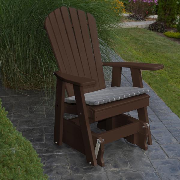 A &amp; L Furniture Poly Adirondack Gliding Chair Glider Aruba Blue