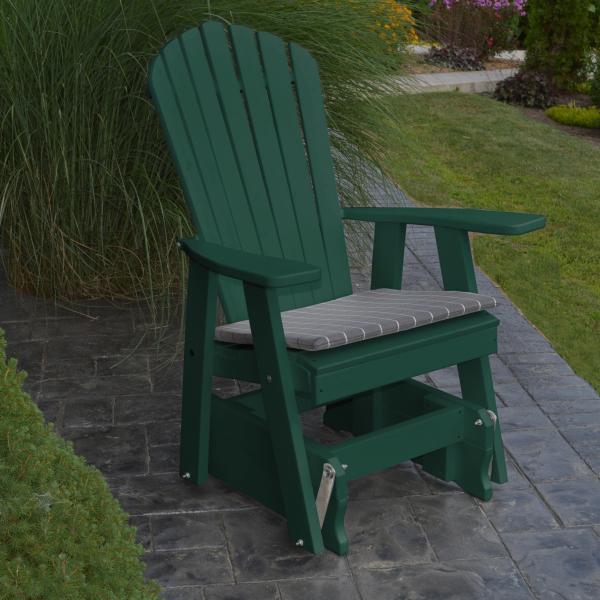 A &amp; L Furniture Poly Adirondack Gliding Chair Glider Aruba Blue