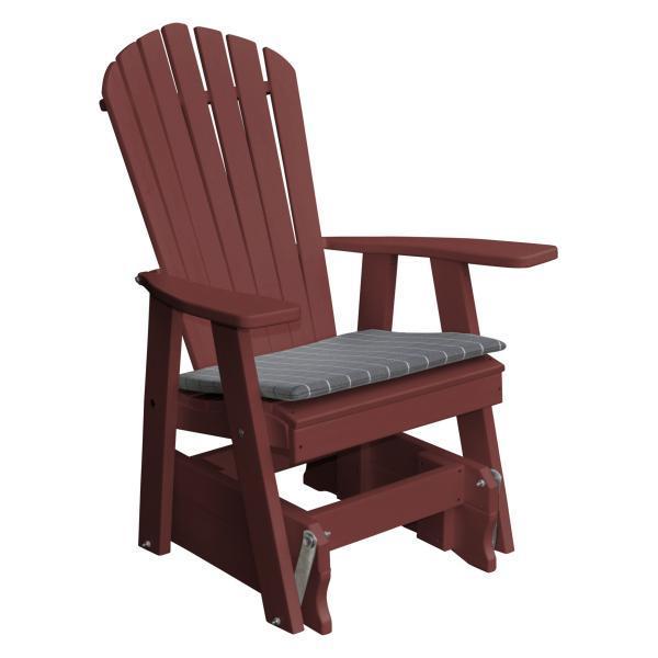 A &amp; L Furniture Poly Adirondack Gliding Chair Glider Cherrywood